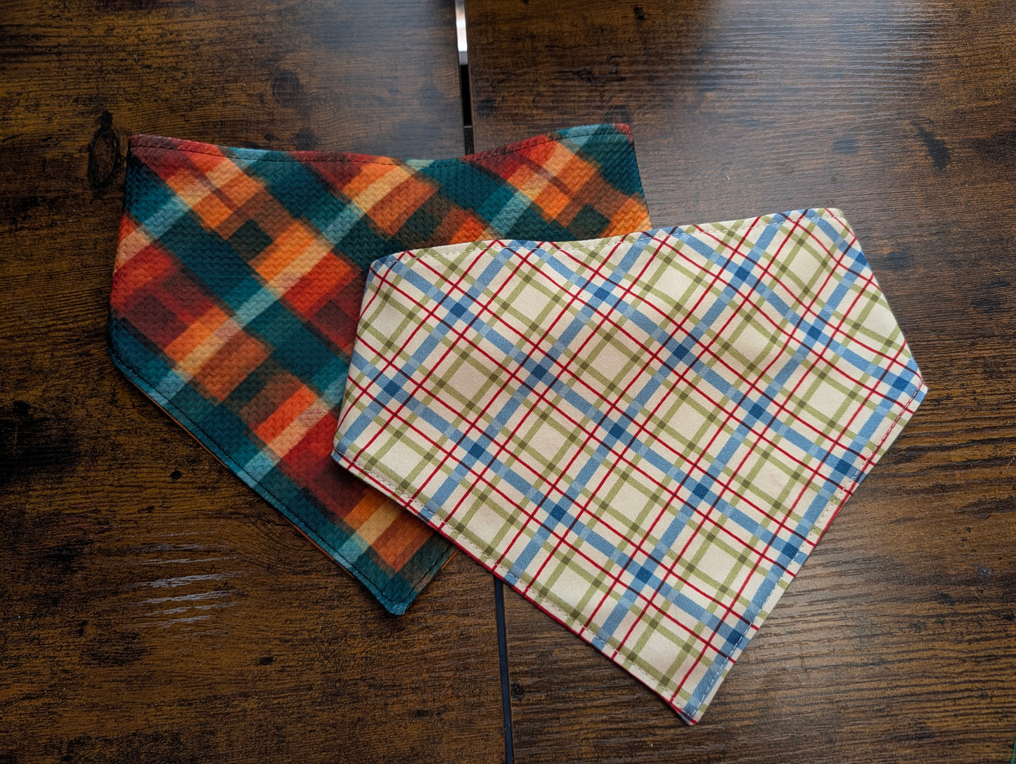 Scrunchie bandana/plaid- reversible