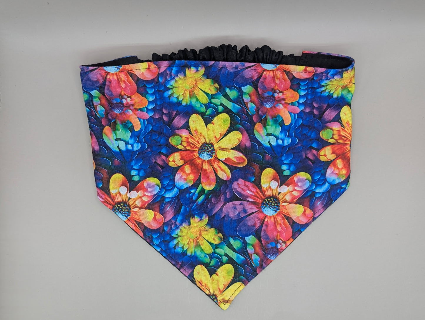 Rainbow Daisy Scrunchie Pet Bandana