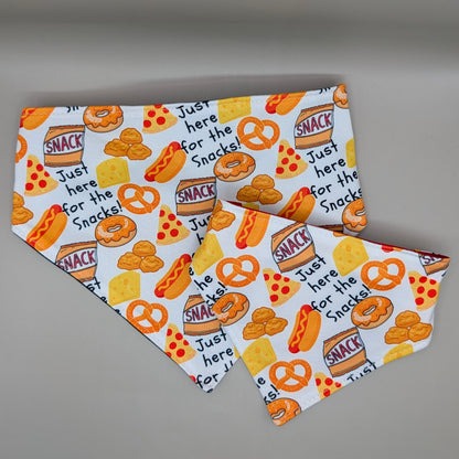 Scrunchie Bandanas (single side)- Here For The Snacks
