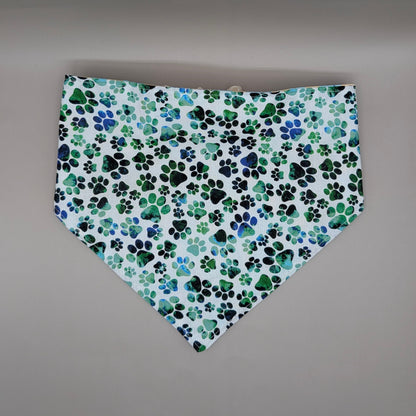 Blue Barkday Scrunchie Bandana-Reversible