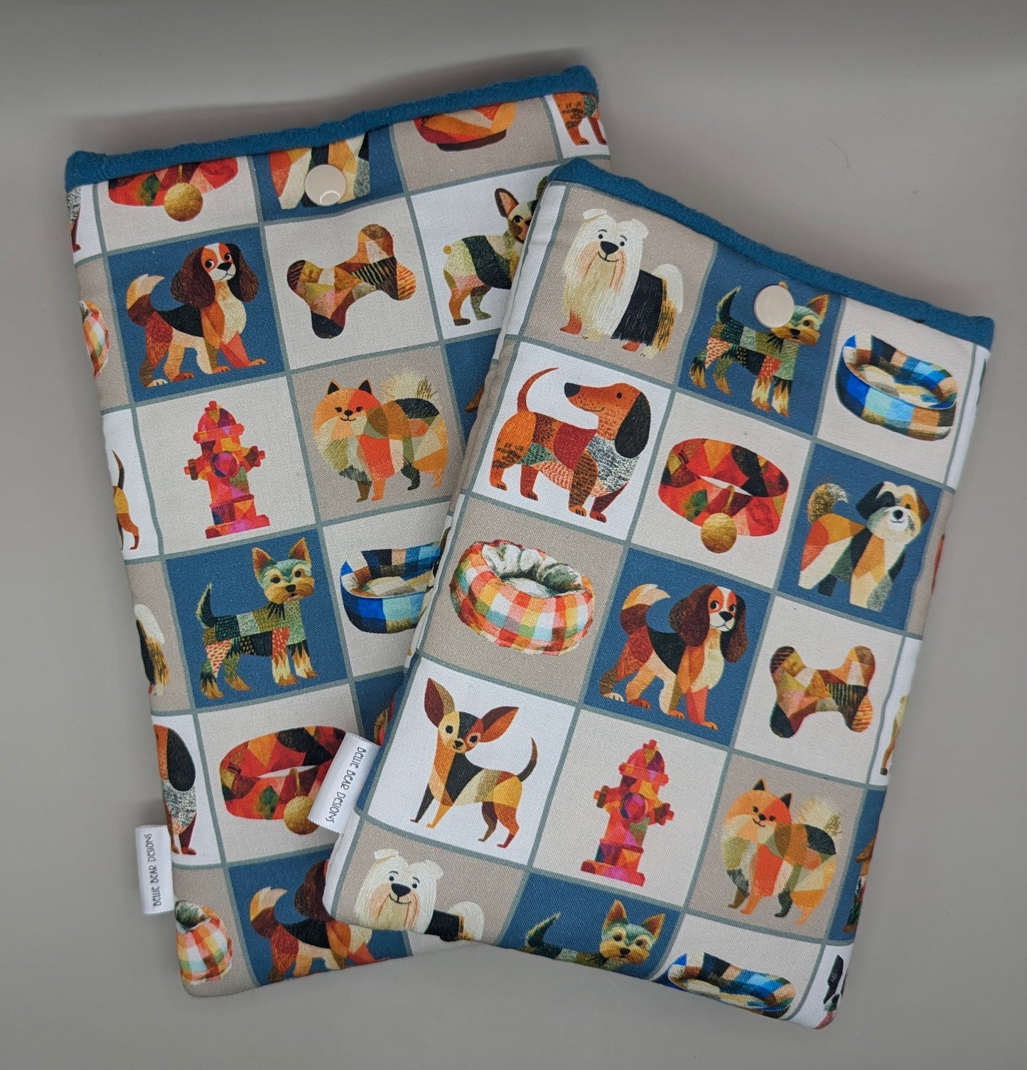 Patchwork Pups reader sleeve