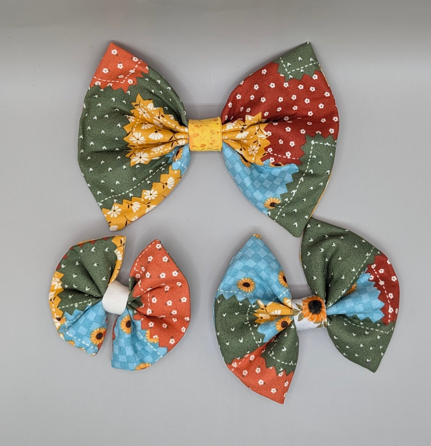 Bellie Bear Bows -Sunflower Plaid