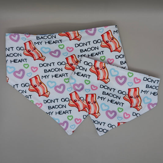 Reversible Scrunchie Bandana- Don't Go Bacon-neon