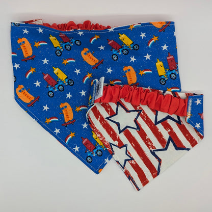 American Hotdog Stars Scrunchie Bandana-reversible