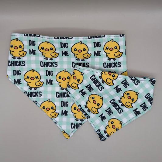 Reversible Scrunchie Bandana- Chicks Dig Me