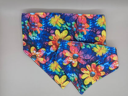 Rainbow Daisy Scrunchie Pet Bandana