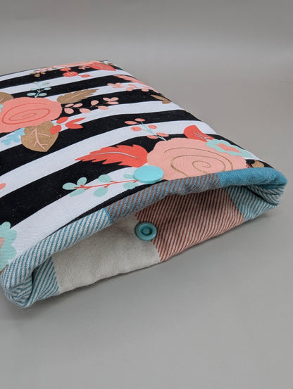 Floral Stripes reader sleeve
