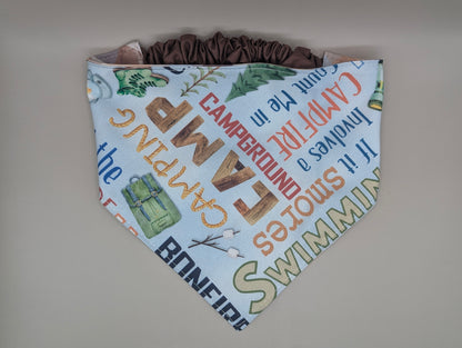 Camping Plaid Scrunchie Bandana-reversible