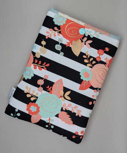 Floral Stripes reader sleeve
