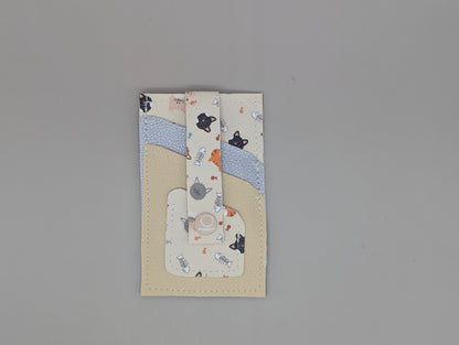 Card wallet /w coin pocket-Kitty Faces