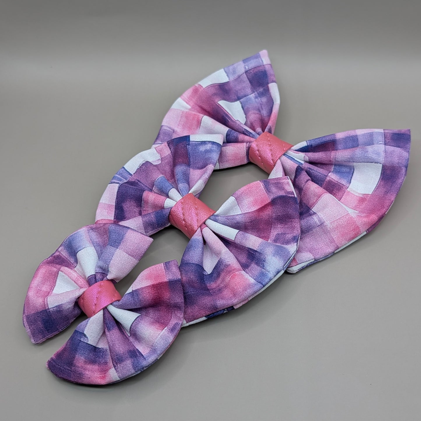 Bellie Bear Bows - Purple Plaid