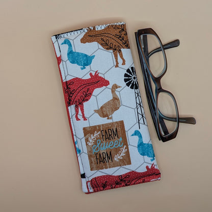 Red Farm Animals Eyeglass holders