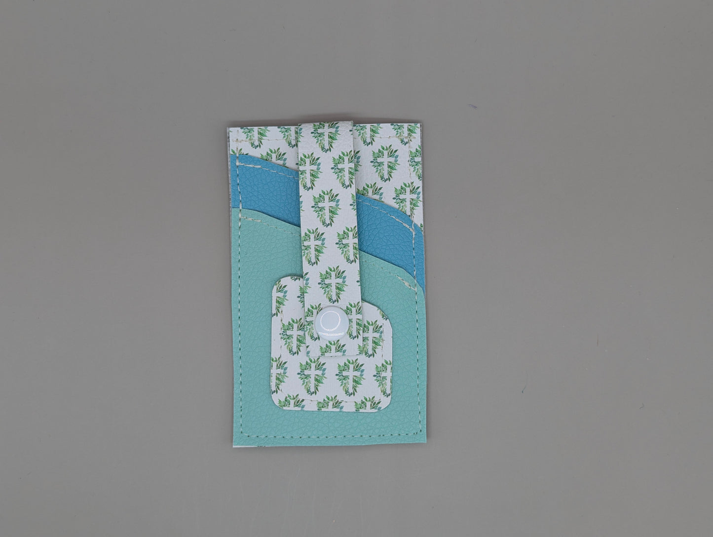 Card wallet /w coin pocket- Floral Cross