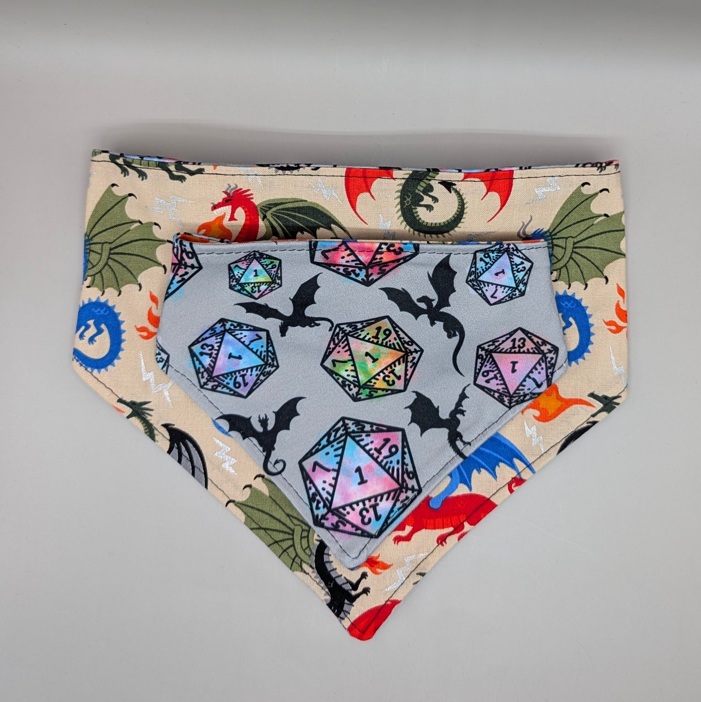 Reversible Scrunchie Bandana- Dice Game