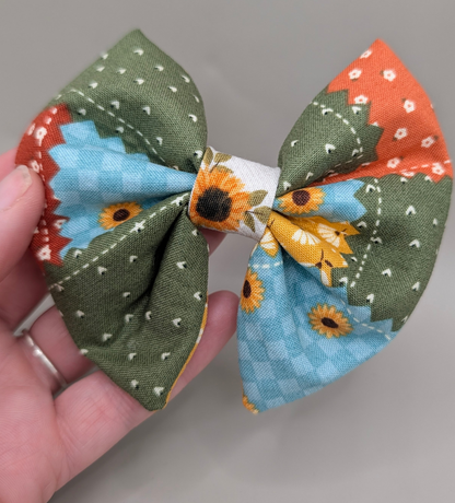 Bellie Bear Bows -Sunflower Plaid