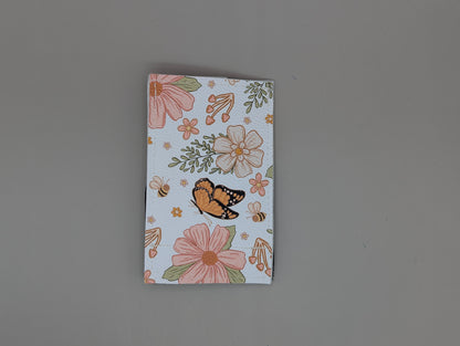 Card wallet /w coin pocket- Floral Butterfly