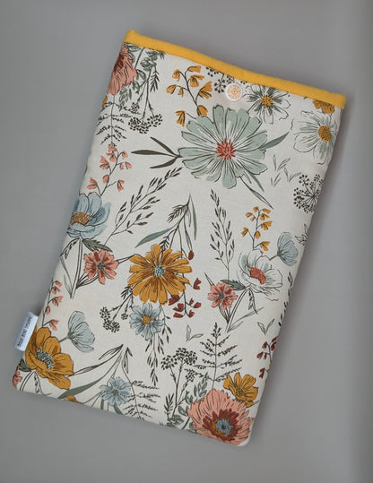 Cream Floral reader sleeve