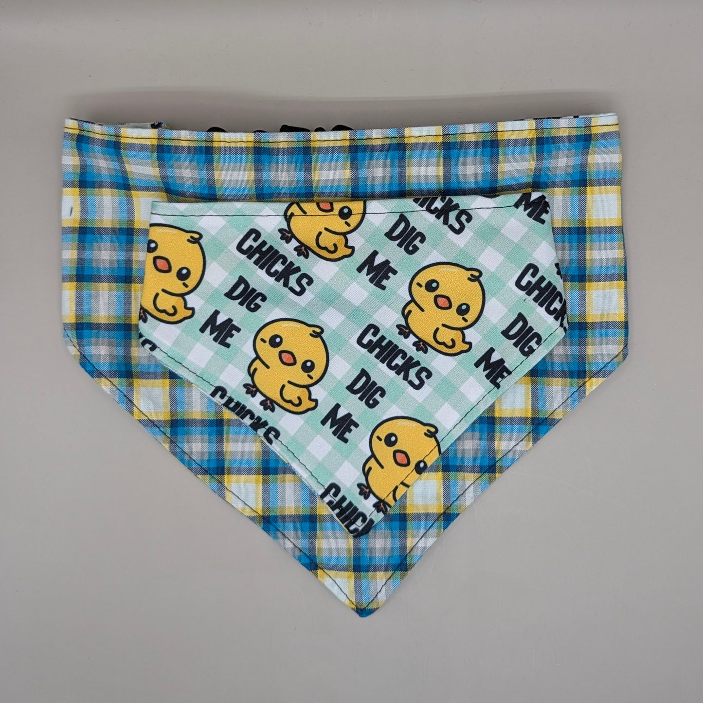 Reversible Scrunchie Bandana- Chicks Dig Me