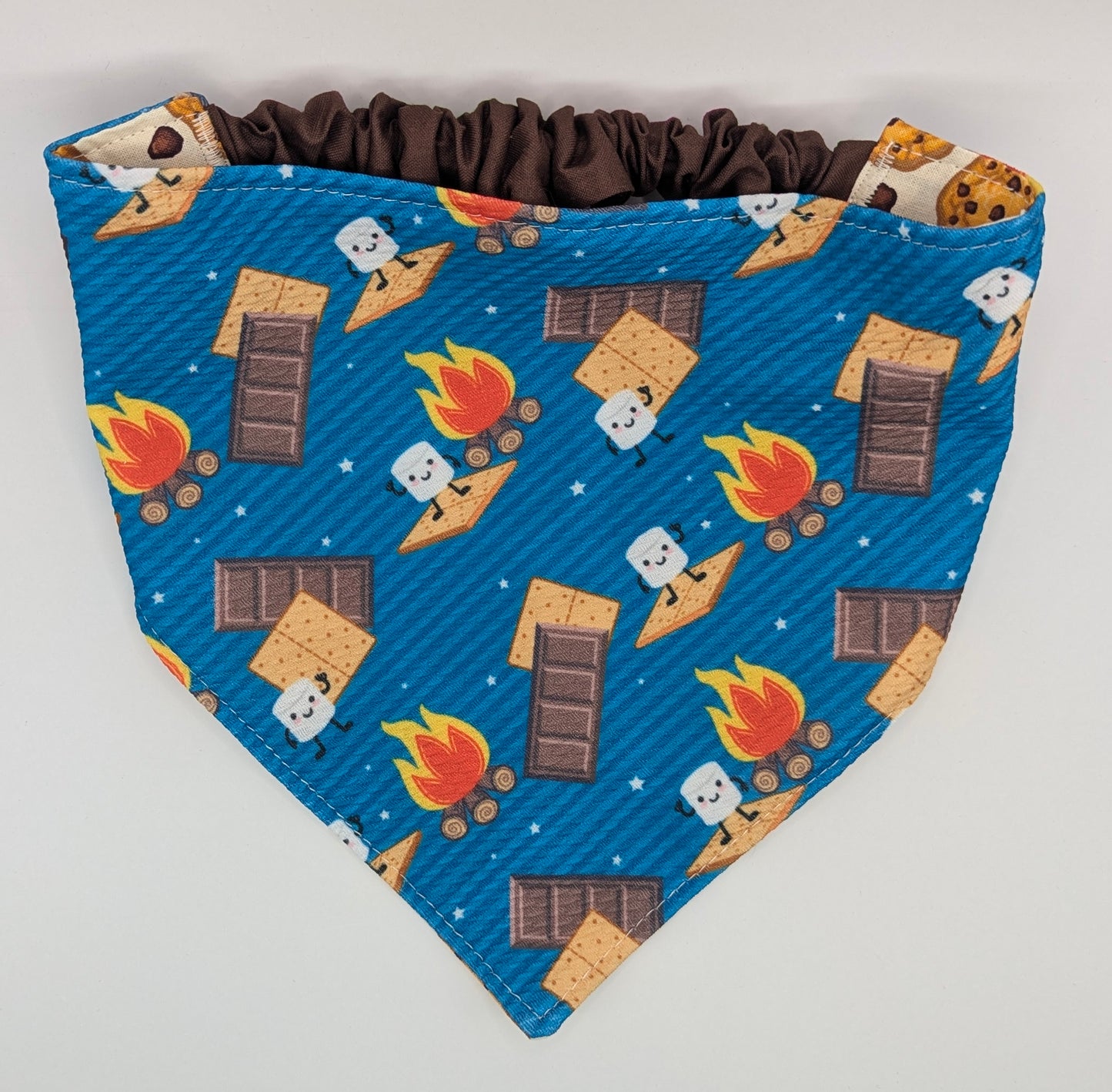 S'mores and Cookies Scrunchie Bandana-reversible