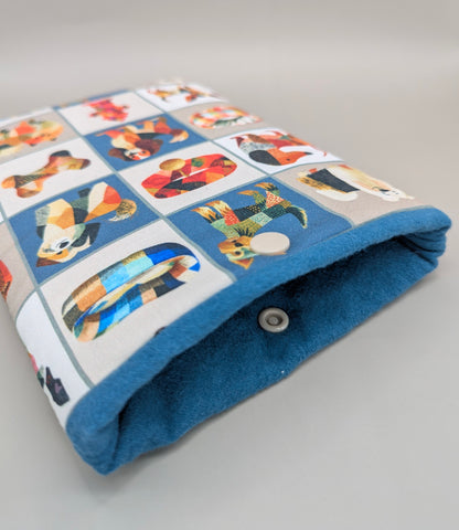 Patchwork Pups reader sleeve