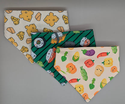 Cheese Scrunchie Bandana-reversible