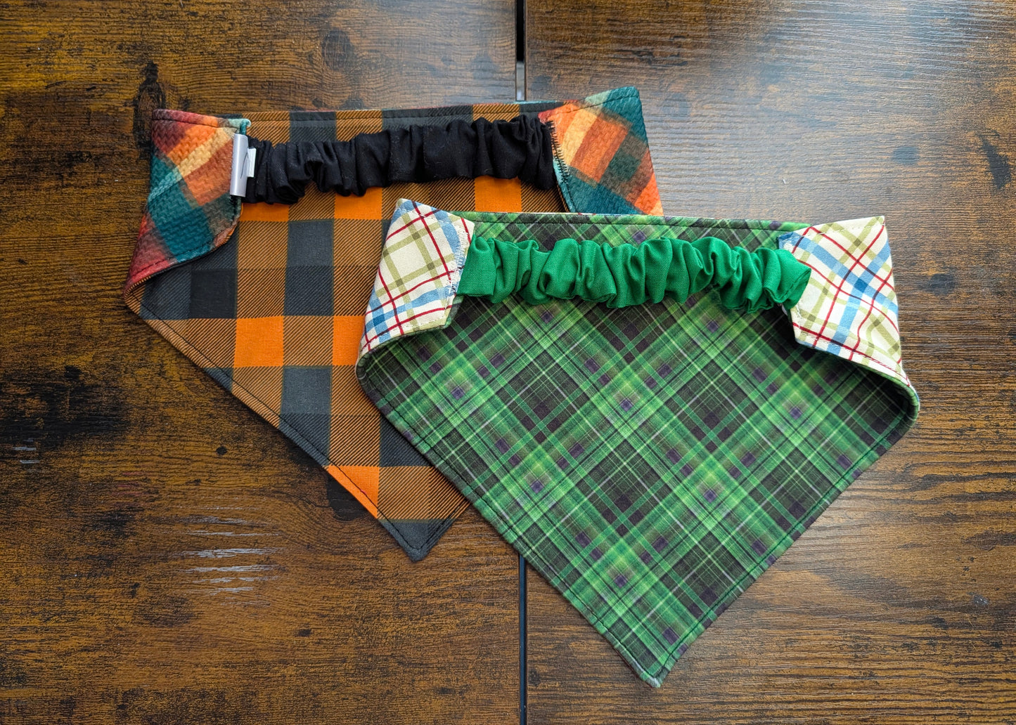 Scrunchie bandana/plaid- reversible
