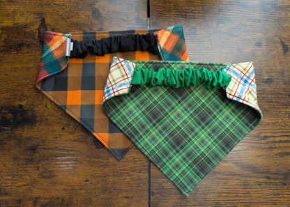 Scrunchie bandana/plaid- reversible