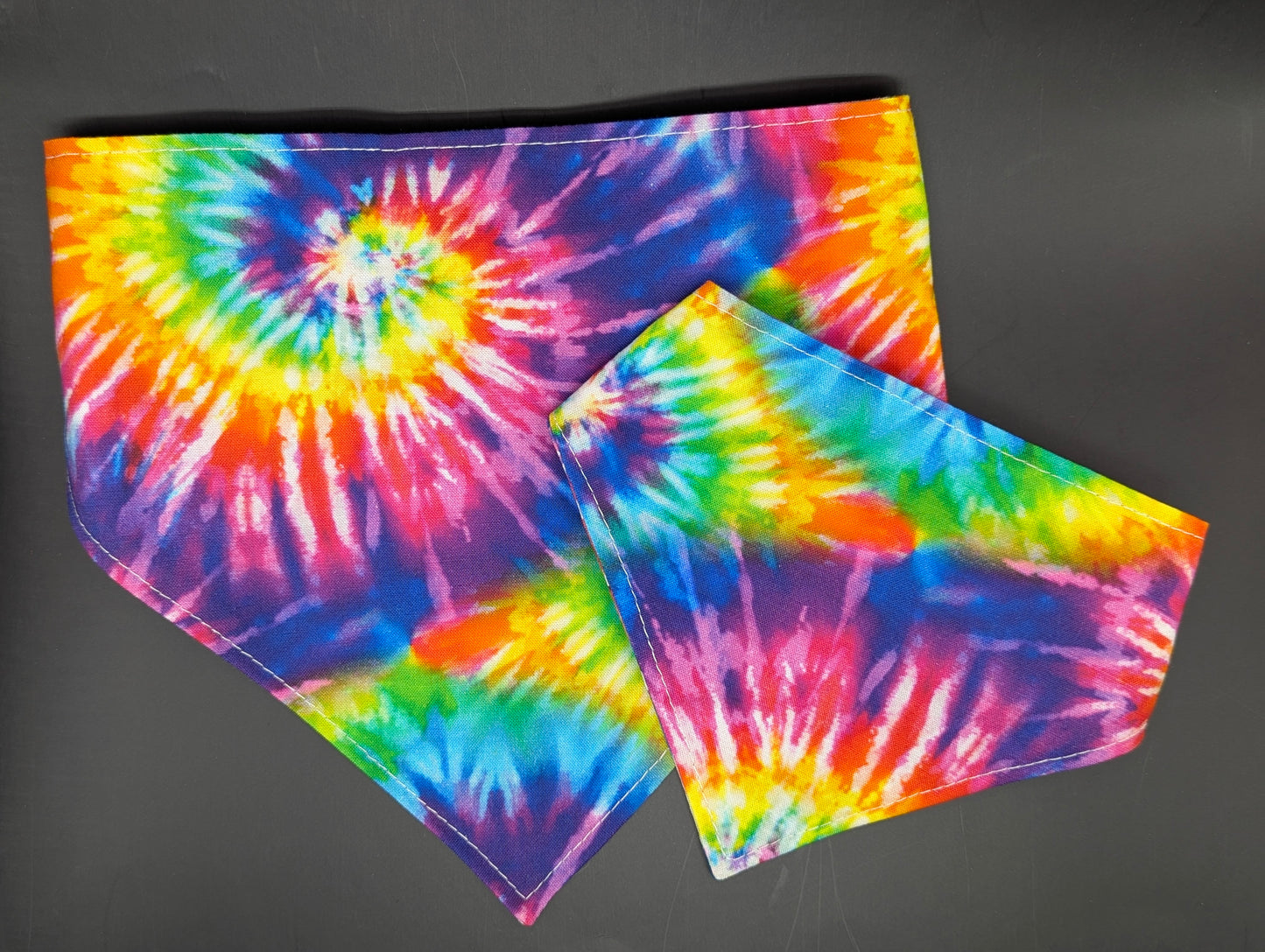 Tie-Dye Paws Scrunchie Bandana-reversible