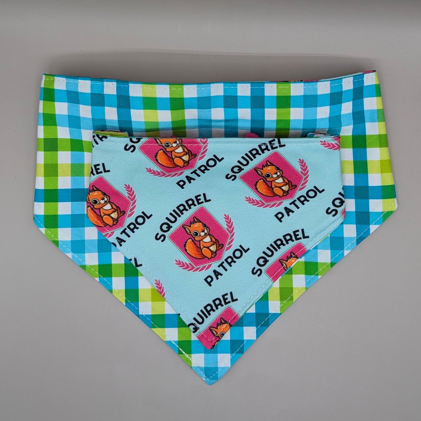 Reversible Scrunchie Bandana- Girly Squirrel