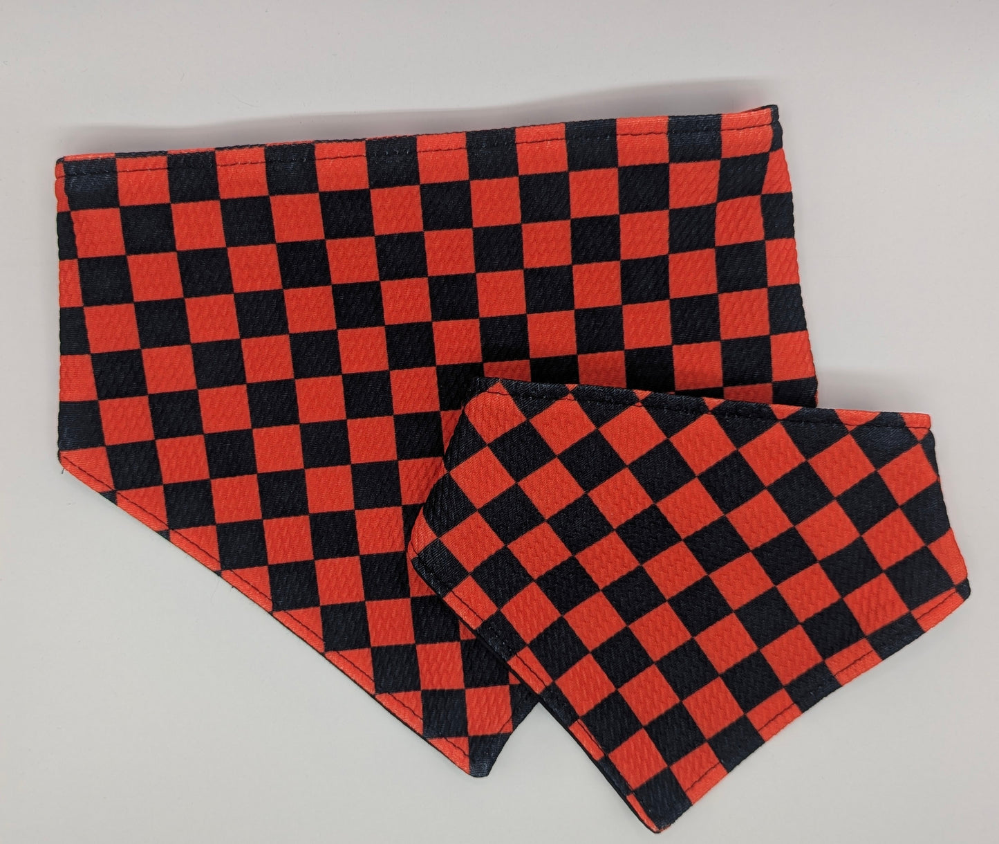 Red checkers Scrunchie Pet Bandana