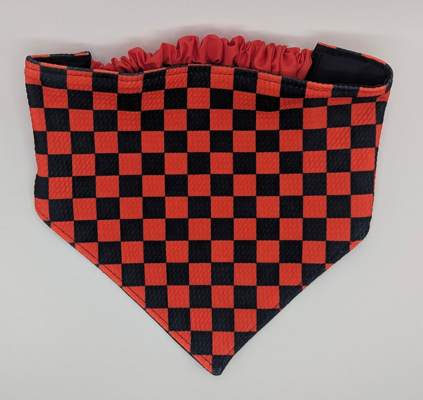 Red checkers Scrunchie Pet Bandana