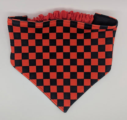 Red checkers Scrunchie Pet Bandana